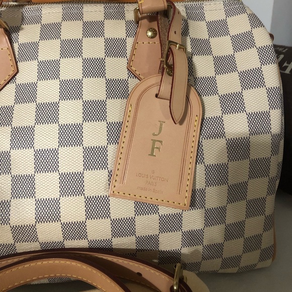 Louis Vuitton Speedy Bandouliere 30 in Damier Azur - Picture 6 of 17